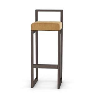 Hoker tapicerowany z oparciem - Karmelowy (2).jpg