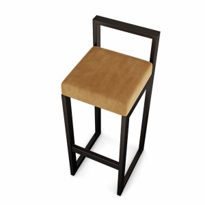 Hoker tapicerowany z oparciem - Karmelowy (3).jpg