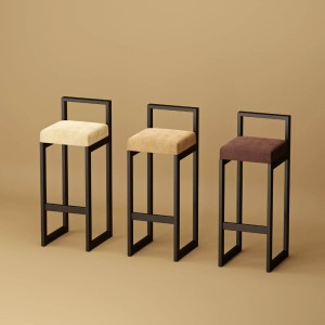 Hoker tapicerowany z oparciem - Karmelowy (5).jpg