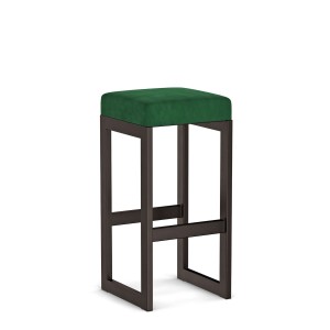 Hoker tapicerowany loft - Butelkowa zieleń