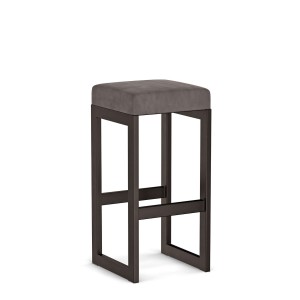 Hoker tapicerowany loft - Ciemny szary