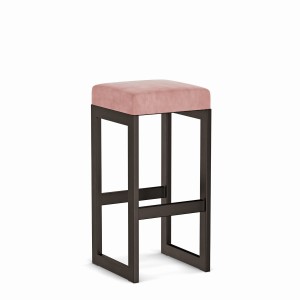 Hoker tapicerowany loft - Pastelowy róż