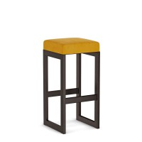 Hoker tapicerowany loft - Musztardowy