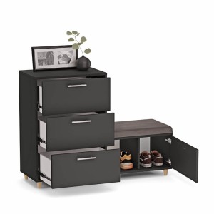 Komoda do przedpokoju z siedziskiem - Czarna(2).jpg