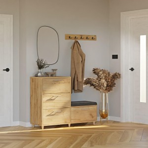 Komoda do przedpokoju z siedziskiem - Dąb złoty (4).jpg