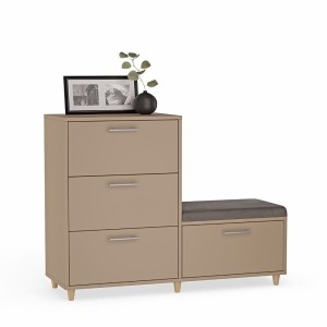 Komoda do przedpokoju z siedziskiem - Cappuccino