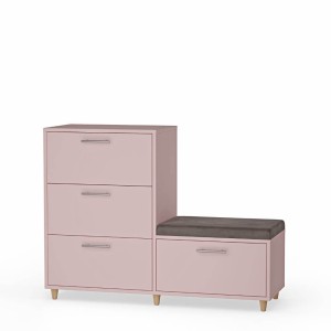 Komoda do przedpokoju z siedziskiem - różowa (3).jpg