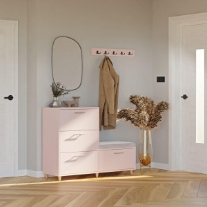 Komoda do przedpokoju z siedziskiem - różowa (4).jpg