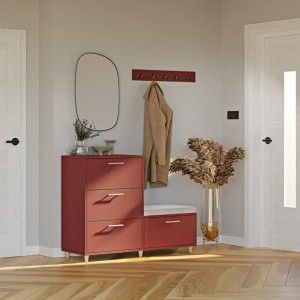 Komoda do przedpokoju z siedziskiem - czerwony (4).jpg