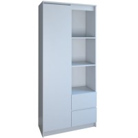 Regał biurowy z drzwiami Beno - Biały