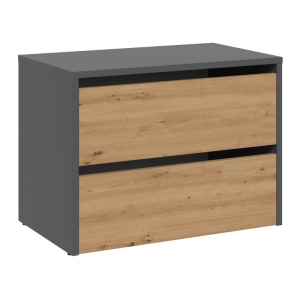 Szafka na buty do przedpokoju Mona - Dąb Artisan | Antracyt