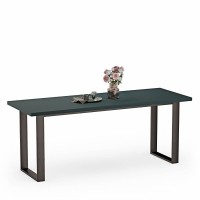 Rodzinny solidny stół do jadalni na metalowym stelażu Olaf  - Zielony