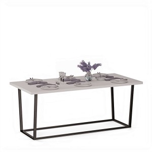 Stół do jadalni na metalowym stelażu Wojtek - Biały