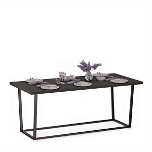 Stół do jadalni na metalowym stelażu Wojtek - Czarny