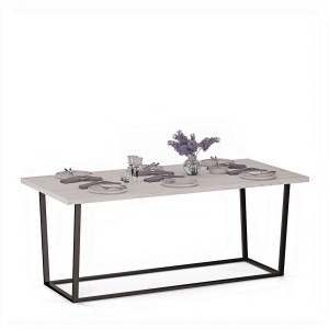 Stół do jadalni na metalowym stelażu Wojtek - Sosna