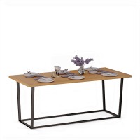 Stół do jadalni na metalowym stelażu Wojtek - Buk