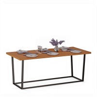 Stół do jadalni na metalowym stelażu Wojtek - Olcha