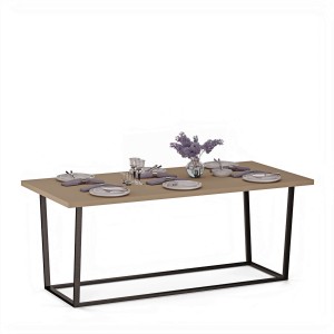 Stół do jadalni na metalowym stelażu Wojtek - Cappuccino
