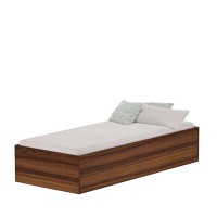 Łóżko jednoosobowe - Orzech