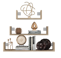 Zestaw trzech półek wiszących - Dąb Sonoma