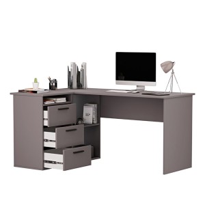  Biurko lekarskie narożne z szufladami  - Grafit