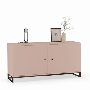 Komoda metalowa różowy naturalny - kolekcja Metalove 