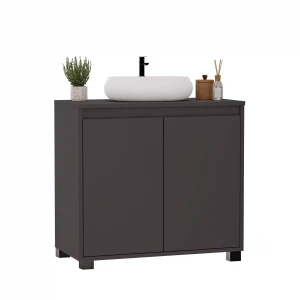 Stojąca łazienkowa szafka pod umywalkę - Antracyt