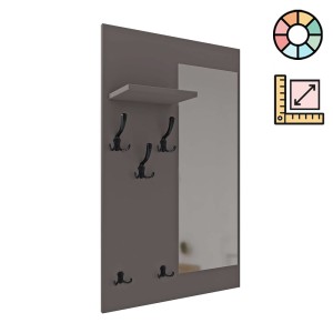 Wieszak ścienny z lustrem garderoba na ubrania W04