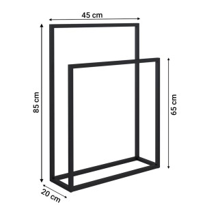 Wieszak łazienkowy stojący - wymiary