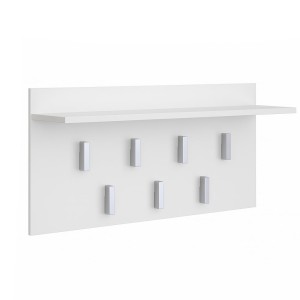 Biały wieszak ścienny do przedpokoju na ubrania W05