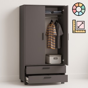 Szafa wolnostojąca dwudrzwiowa z szufladami SZ03