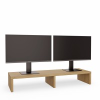 Podwójna podstawka pod monitor - Dąb kamienny