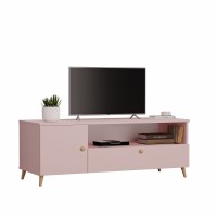 Szafka RTV różowy - Kolekcja Scandi