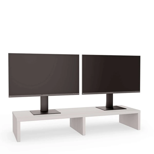 Podwójna podstawka pod monitor - Biała