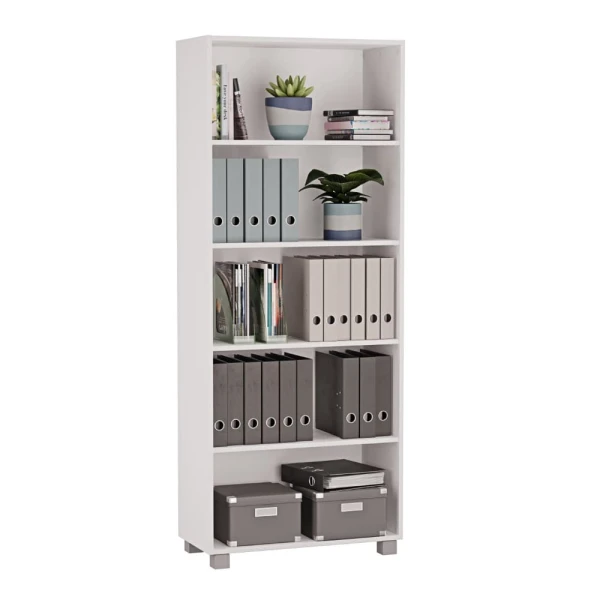 Regał biurowy podwójny - Biały