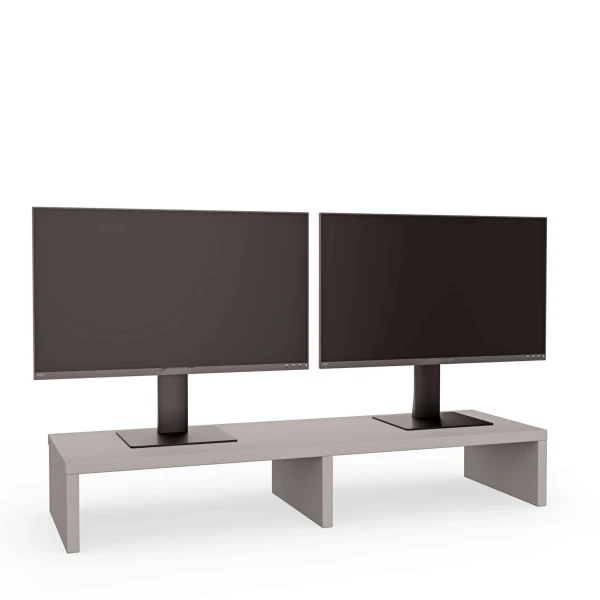 Podwójna podstawka pod monitor - Szara