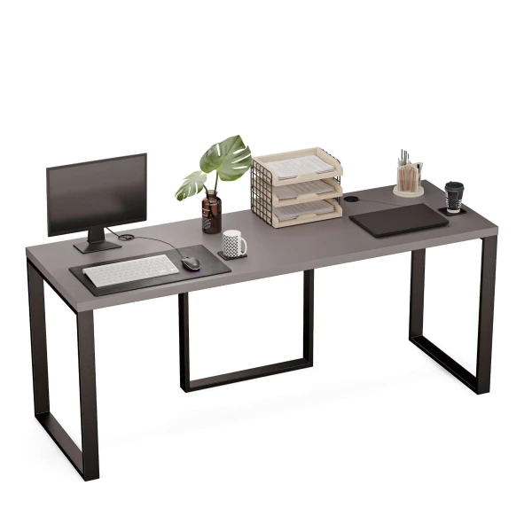 Biurko podwójne Iron Duo Loft - Grafit