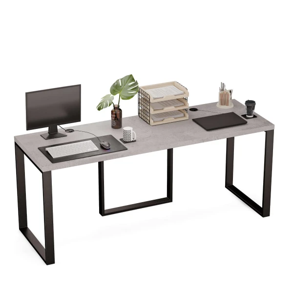Biurko podwójne Iron Duo Loft - Beton