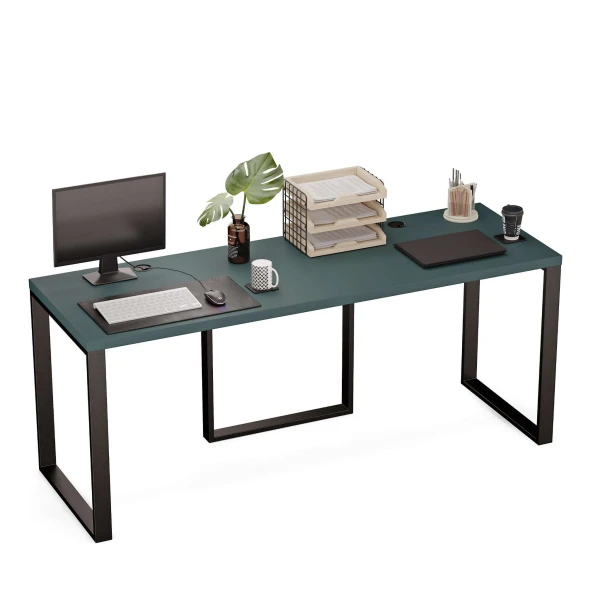 Biurko podwójne Iron Duo Loft - Zielony